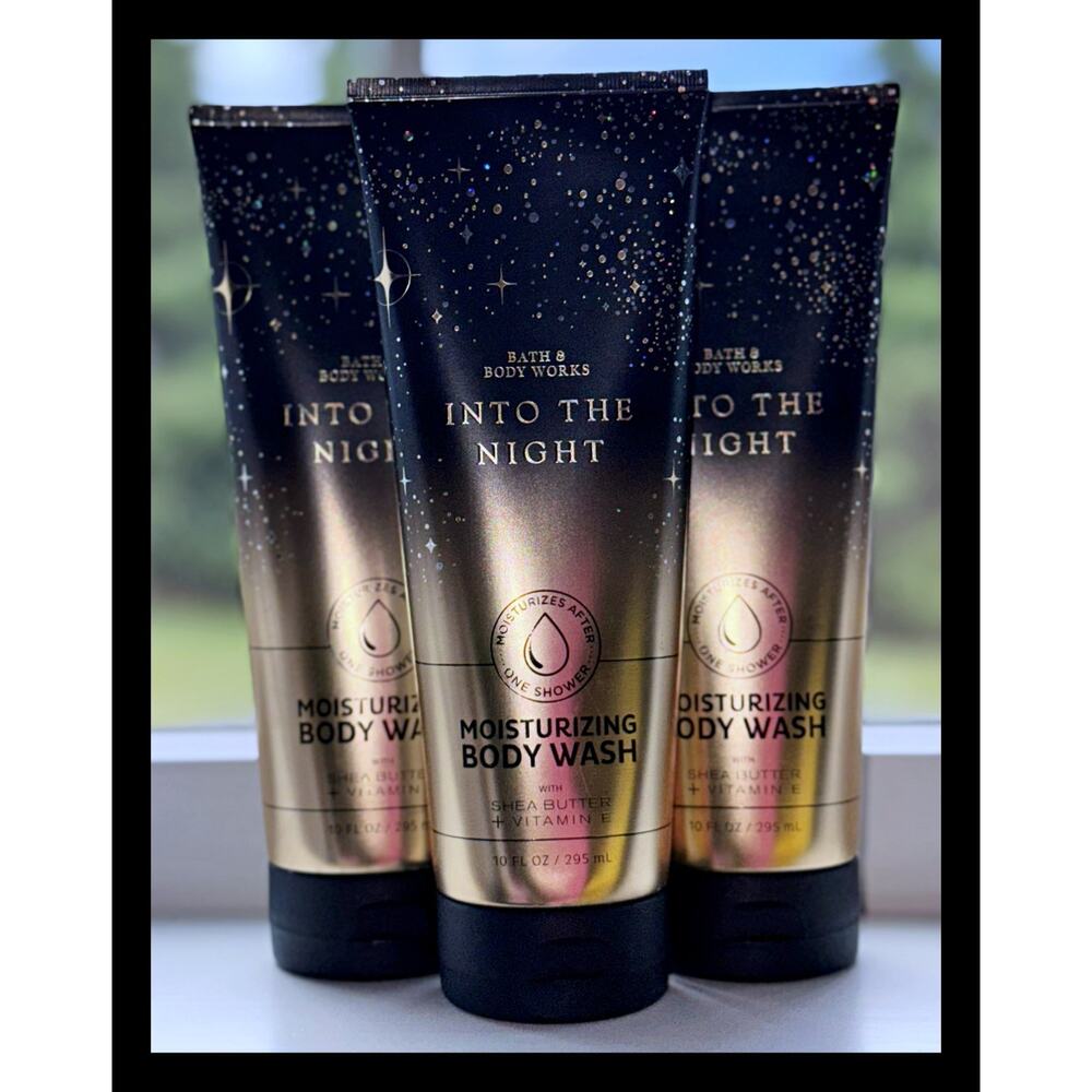 Bath & Body Works Into the Night 10oz Moisturizing Body Wash Creamy Lather x3 - Picture 3 of 4
